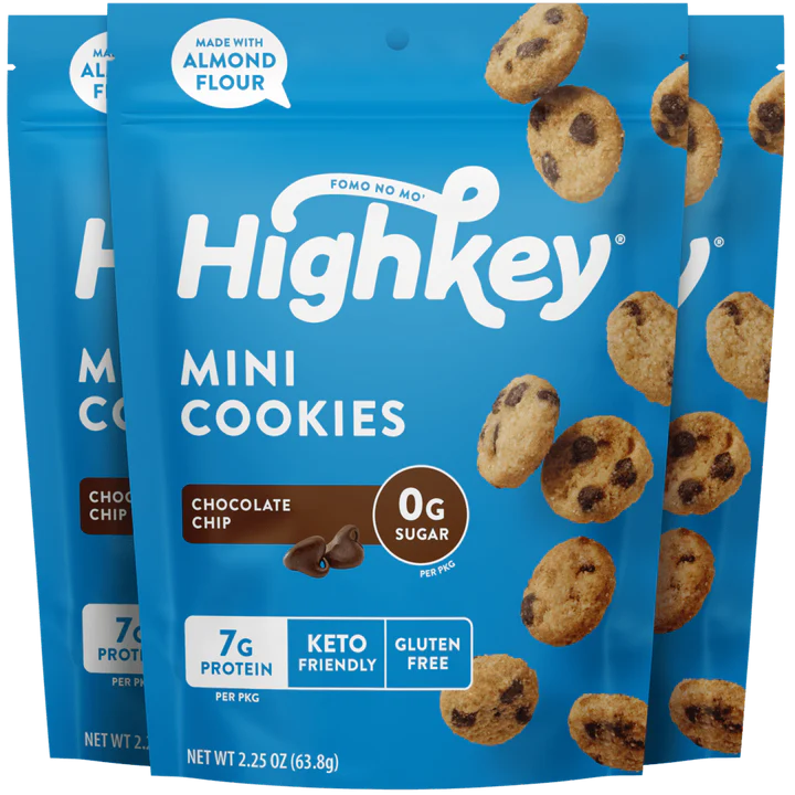 Indulge Guilt-Free with HighKey Mini Cookies: Irresistible Chocolate Chip Delights